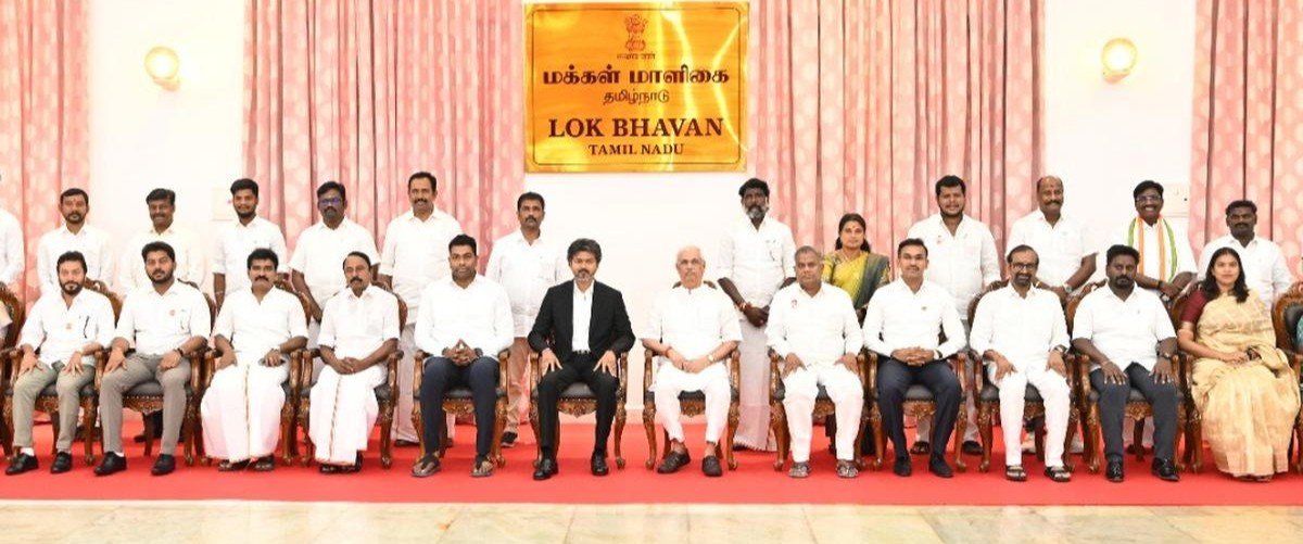 தமிழகத்திற்கு 23 புதிய மந்திரிகள்: விஜய்யின் அமைச்சரவை விரிவாக்கம்! செங்கோட்டையன் இலாகா மாற்றம்!!